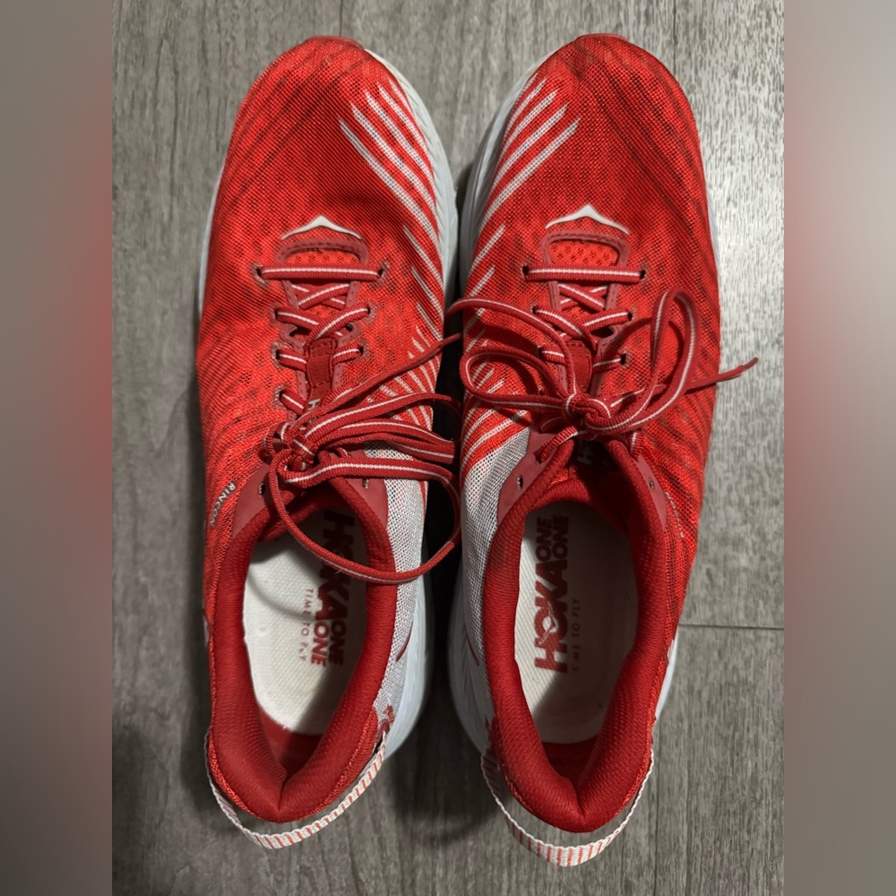 HOKA ONE ONE Red Mesh Running Shoes